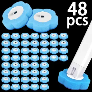 Disposable Toilet Brush Replacement Head, 48/24/18pcs Toilet Brush Heads, Toilet Cleaner Tablets, Deep-Cleaning Bathroom Cleaning Tool, Household, Toilet Bowl Cleaners, Home Cleaning Products, Home Cleaning Tools