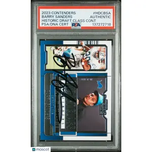 Barry Sanders 2023 Contenders Historic Draft Class #HDCBSA Signed Card PSA Auto