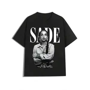 Father' Day Gift-Sade Portrait Design,Casual Print,Comfortable And Versatile,Pure Cotton 180g Printed T-Shirt,Unisex Style