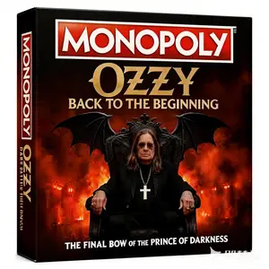 Family & Friends Game Night for 2-6 Players. Durable & Thematic. Classic Strategy with Rock Nostalgia. Monopoly: Back to the Beginning.