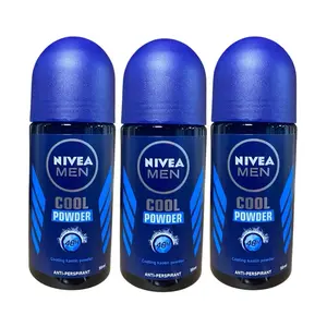 Nivea Men Cool Powder 3 Pack Deodorant Cooling Kaolin Powder Antiperspirant, 50mL Each Stick Body Care