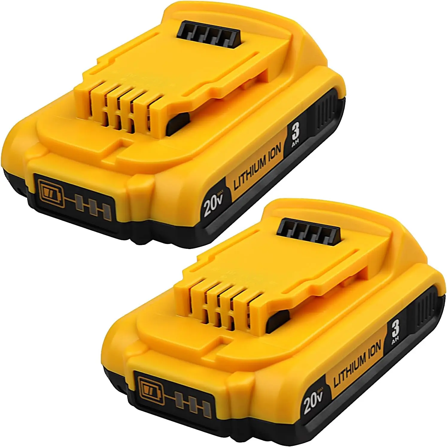 Dewalt 2 Packs 3.0Ah 20 Volt DCB203 Battery Replacement Compatible with DCD DCF DCG DCS Series Tools