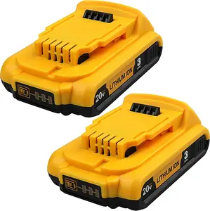 2 Packs 3.0Ah 20 Volt DCB203 Battery Replacement for Dewalt 20V Max Battery Compatible with Dewalt 20V Battery DCB201 DCB203  DCD/DCF/DCG/DCS Series Tools