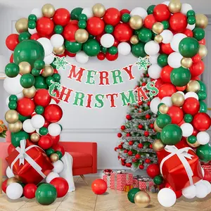 Christmas Balloon Garland Arch kit Christmas Banners  for Christmas Party Festival Atmosphere Decorations