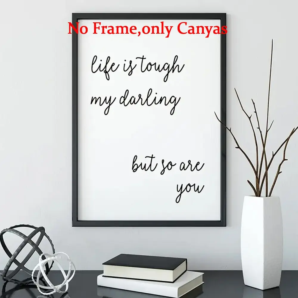 1pc, Inspirational Quote Wall Art, Minimalist Printable Poster, Bedroom Decor Aesthetics, Home Decor, Decoration Items, Quote Prints, Frameless, Unframed Wall Art, Quotes Print