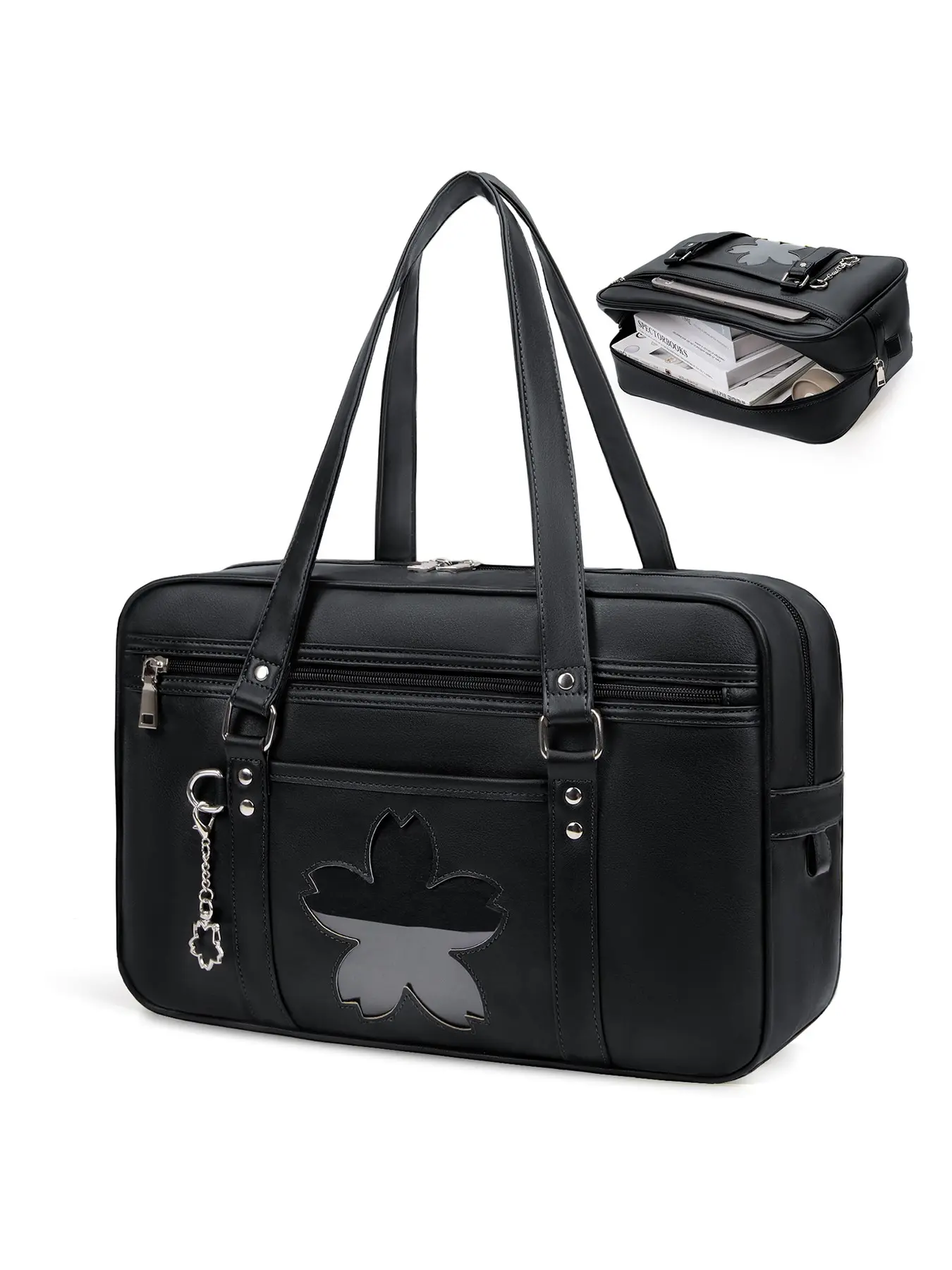 Large Capacity Boston Bag for Middle and High School Students, Commuting Bag, Durable Artificial Leather, Spacious Main Compartment, Tsa Standard Design, Durable Travel Bag, Daily Commuting Bags, Multifunctional Bag
