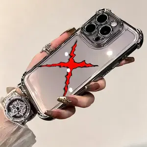 Cover for IP 17/16/15/14/13/12/11 Series Pro Max Pro Standard - Anime Character Electroplated Design, Four Corners Anti-Fall Shockproof Protection, Crystal Clear Soft TPU with Raised Bezel Impact Absorbing Durable Transparent Shell
