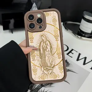 Virgin Guadalupe Pattern TPU Phone Case for iPhone 17 15 16 14 Pro Max 13 12 11  XS Plus E Shockproof Full Camera Protection Durable Slim Silicone Cover Smartphone Casing