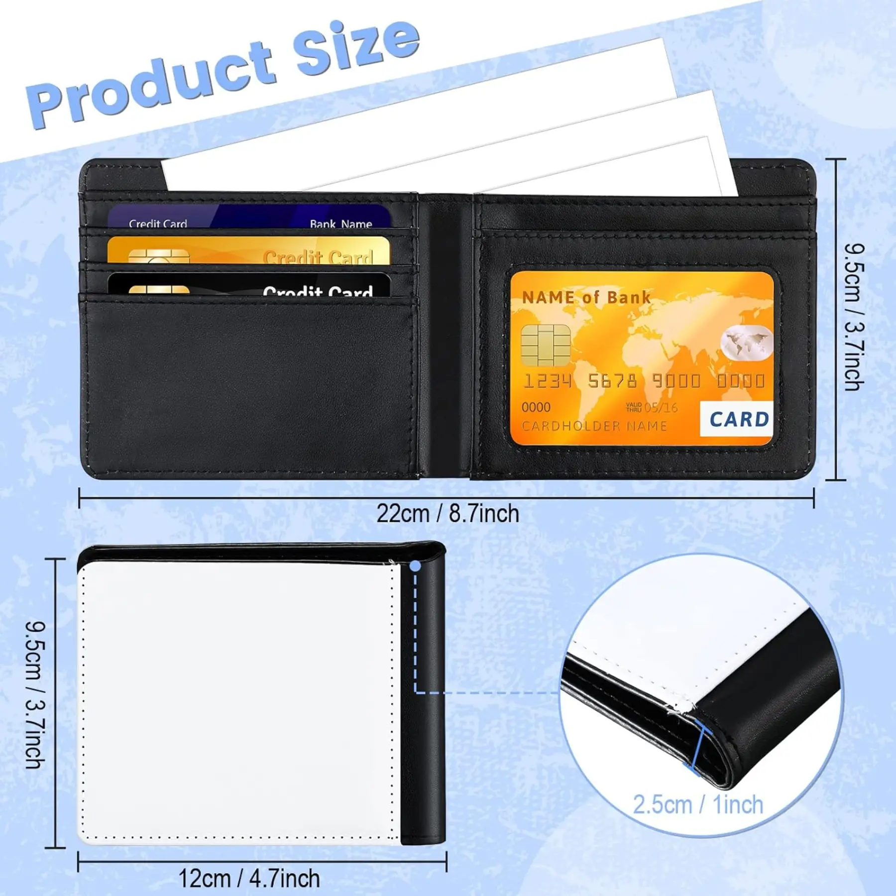 Custom Photo Wallet for Men & Women | Personalized Picture Wallet | Memorial Gift | Anniversary Gift | Father's Day Gift