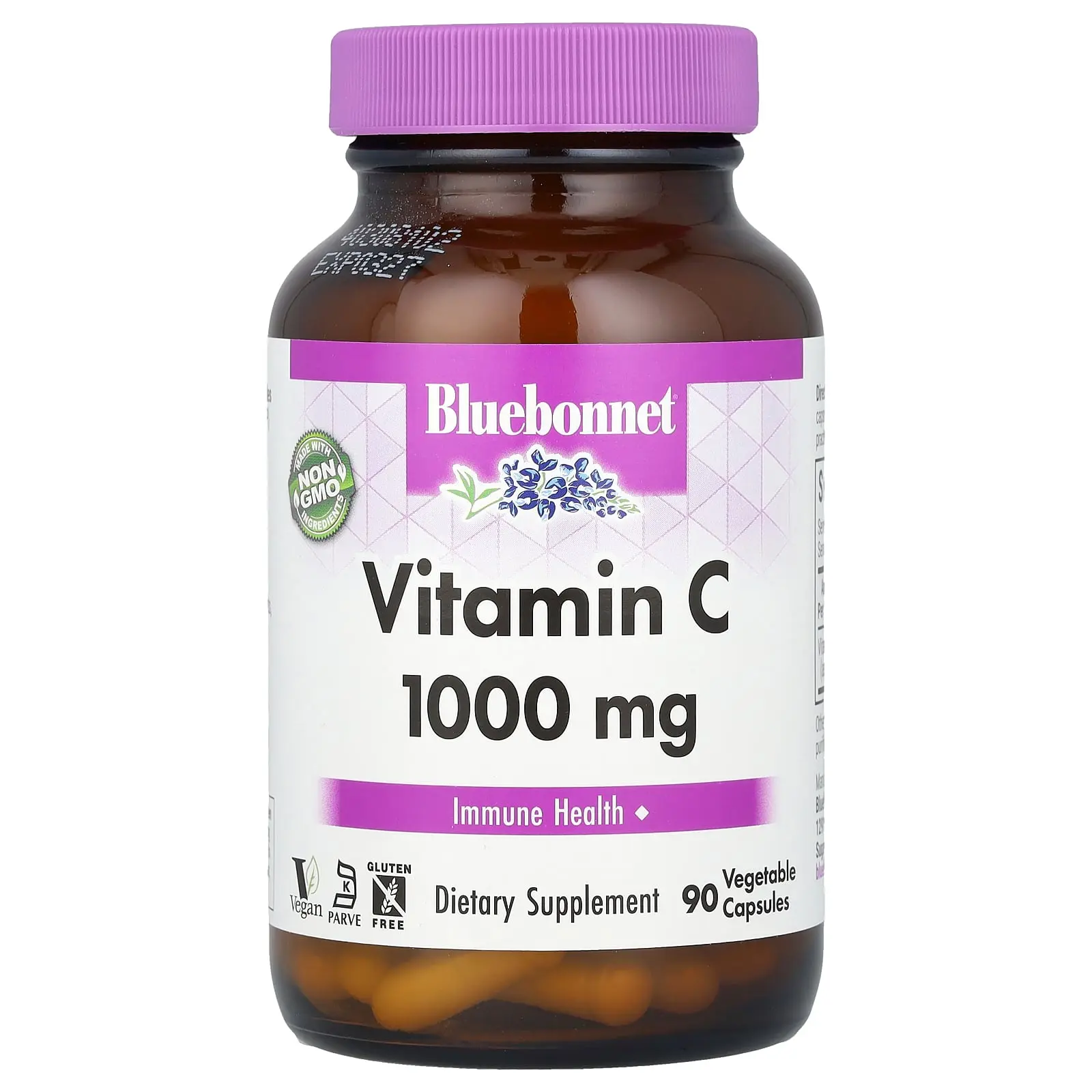 Bluebonnet Nutrition Vitamin C, 1,000 mg, 90 Vegetable Capsules