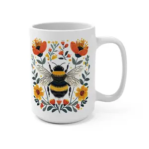 Folk Art Bumblebee Mug