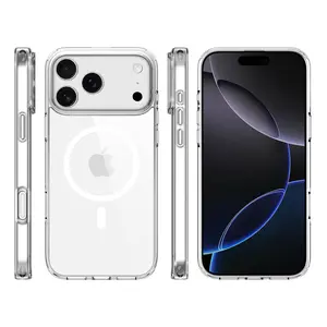 Ultra-Clear MagSafe Phone Case Compatible With iPhone 17 Pro Max 16 15 14 13 12 11 X XS Max Pro Air Plus & Samsung Galaxy S/A/NOTE/Z Series, Military-Grade Shockproof Protection, Anti-Yellowing Clear Hybrid Magnetic Case