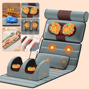 Full Body Massage Mat Pad with Heat, Chair Padwith 10 Vibration Motors & 2 Therapy Heating Pad withAuto Shut Off, Heated Massage Mattress Pad for Back Massager Electric Machine Massager Rechargeable Massager Machine Massager Massager Comfort