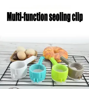 Food Sealing Clips for Multiple Packaging Bags, Large Round Mouth Design, Easy Pouring, Secure Seal, Multi-Functional Home Use Clamp