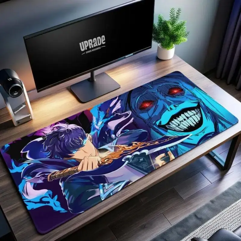 Solo Leveling Hunter Sung Jin-Woo vs. Demon King Large Desk Mat - 75x45cm Hunter Theme Anime Art Desk Decorations, Epic Gaming Mat, Perfect Anime Fan Gift, Large Size