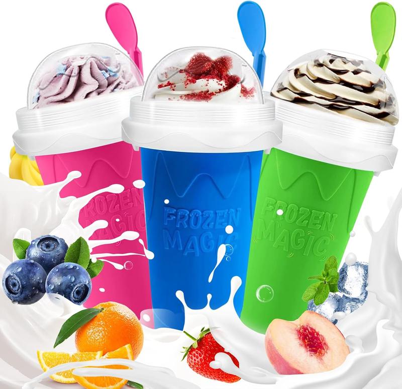 Slushy Cup, Magic Quick Frozen Slushie Maker Cup Squeeze,Ice Cream Make ...
