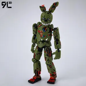 9L3D Printed Freddy Fazbear's Pizza Springtrap Toys Action Figures Anime Model Lucky13 Dummy13 Titan13 Ornaments Gifts