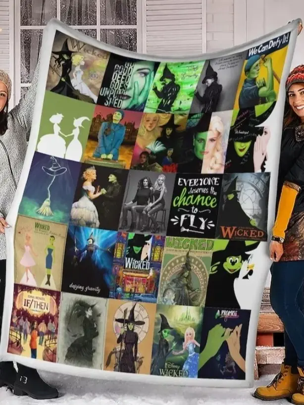 Wicked the Musical on Broadway Blanket, Wicked Blanket, Wicked Musical Blanket