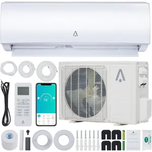21 Seer2 Split Air Conditioner, 18,000 Btus Mini Split Ac/Heating System, Inverter Ductless Air Conditioner w/Alexa, Heat Pump & Installation Kit, Wall Mounted Ac Unit Cools Room Up to 1250 Sq.Ft,230V