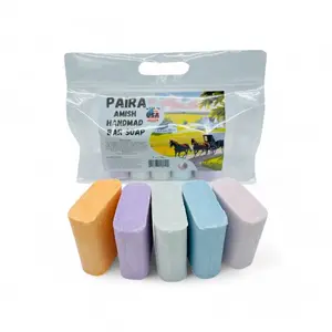 Paira Amish Handmade Bar Soap w/All Natural Bentonite Clay | Made in USA, Vegan Moisturizing  Face & Body Bar Bath Soap for Shower | 5oz Ea (5 Bars)