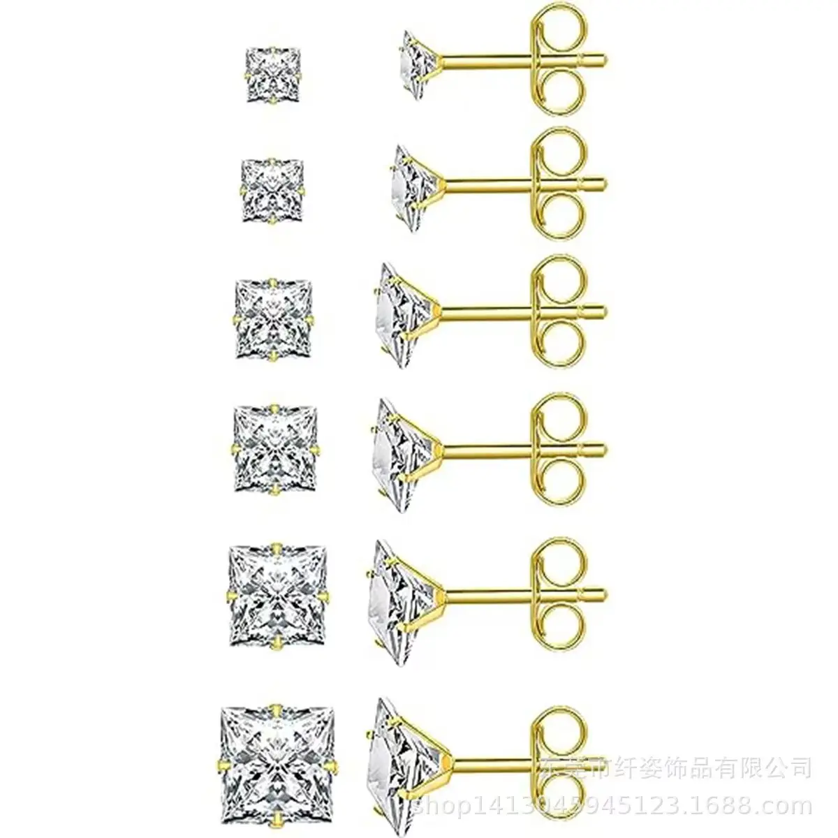 Gold single white diamond