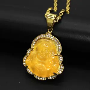 Yellow Buddha Pendant