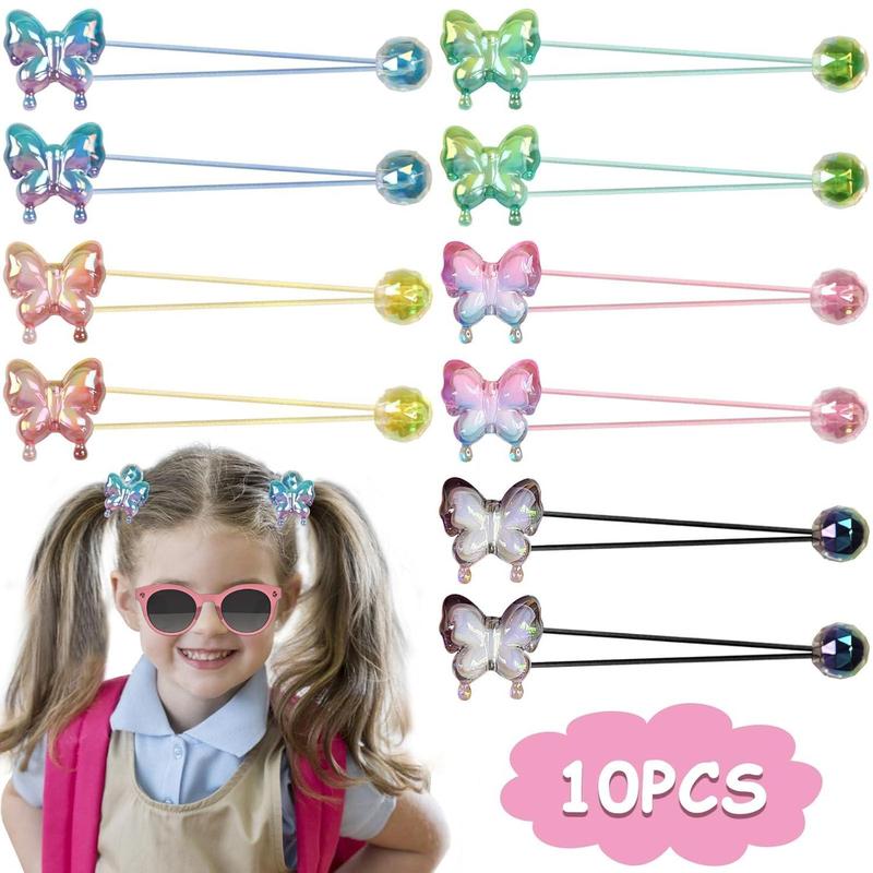 L-B50  10 Pack Hair Balls for Girls Hair,Hair Ties for Girls Toddler Kids Ponytail Holders Hair knockers Cute Hair Accessories (pink yellow blue purple green)