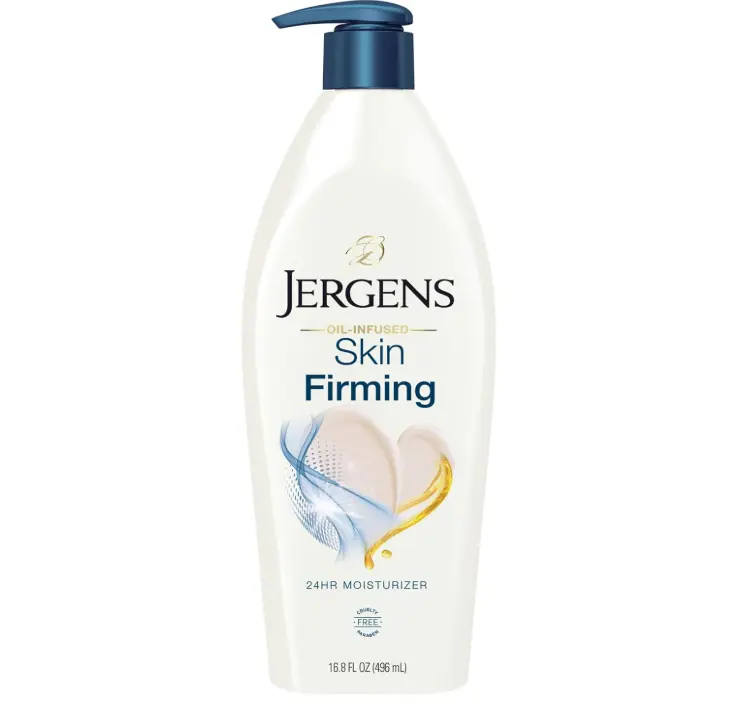 Jergens Skin Firming Body Lotion – Collagen & Elastin Body Cream for Dry to Extra Dry Skin, Hydralucence Formula, Dermatologist Tested, 16.8 oz
