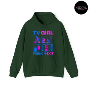TV Girl Album Frenchs Exit Funny Graphic Hoodie Casual Street Style Fleece Fabric Pullover Hooded Sweatshirt Tops Trendy for Women for Men