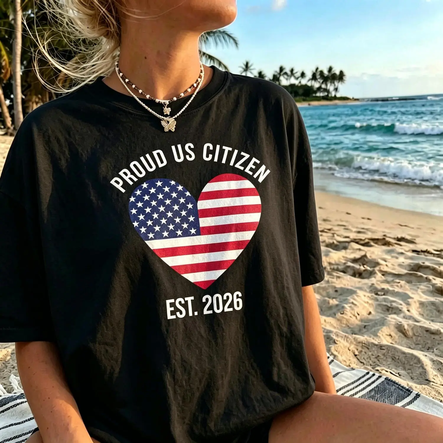 American Citizenship 2026 Decoration T-Shirt for New Citizens USA Patriot Tee