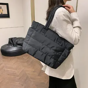 Puffy Bubble Tote Bag 3 Sizes for Women Quilted Laptop Shoulder Handbag, Lightweight Work Tote with Multiple Compartments for Travel & Work Organize Zipper Closure Durable Tote bag TikTokShopfalldealsforyou