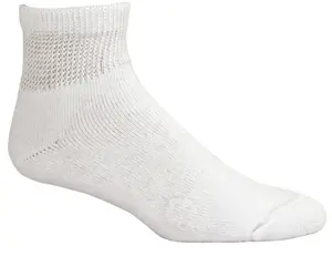 Curative Diagnostics Diabetic Socks Size 9 - 11 Ankle 3 Pair Pack - White