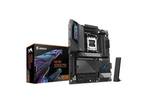 GIGABYTE X870E AORUS PRO AM5 LGA 1718, ATX, DDR5, 4x M.2, PCIe 5.0, USB4, Wi-Fi 7, 2.5GbE LAN, EZ-Latch, 5-Year Warranty