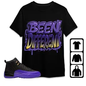 Jordan 12 Field Purple Unisex T-shirt, Tee, Sweatshirt, Hoodie, Become Different, Shirt to Match Sneaker