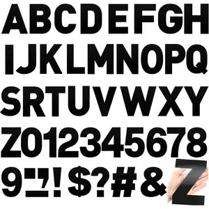 184 count Large Vinyl Letters 6 Inch Big Font Alphabet Number and Symbol Stickers Self Adhesive Removable Letter Decals for Classroom Window Door Home Decor Mailbox Presentation (Black)
