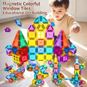Magnetic Blocks Building Toy Set, Portable Mini Magnetic Blocks Travel Kit, Montessori Toy for Kids Ages 3-12, Perfect Birthday Gift