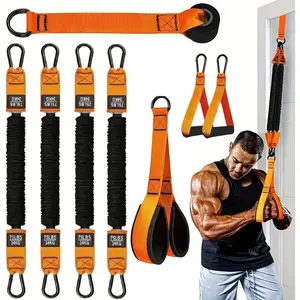 Heavy Duty Latex Resistance Training Equipment, Adjustable Resistance, Weight Loading Capacity 225 lbs, Suitable for Deltoid Push, Face Pull, Bicep Curl and Training Arms, Back, Abs and Shoulders Toning - Home and Gym Workouts