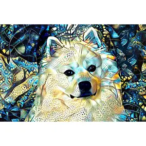 Diamond Art Club® Arthur the American Eskimo Dog Diamond Painting Kit