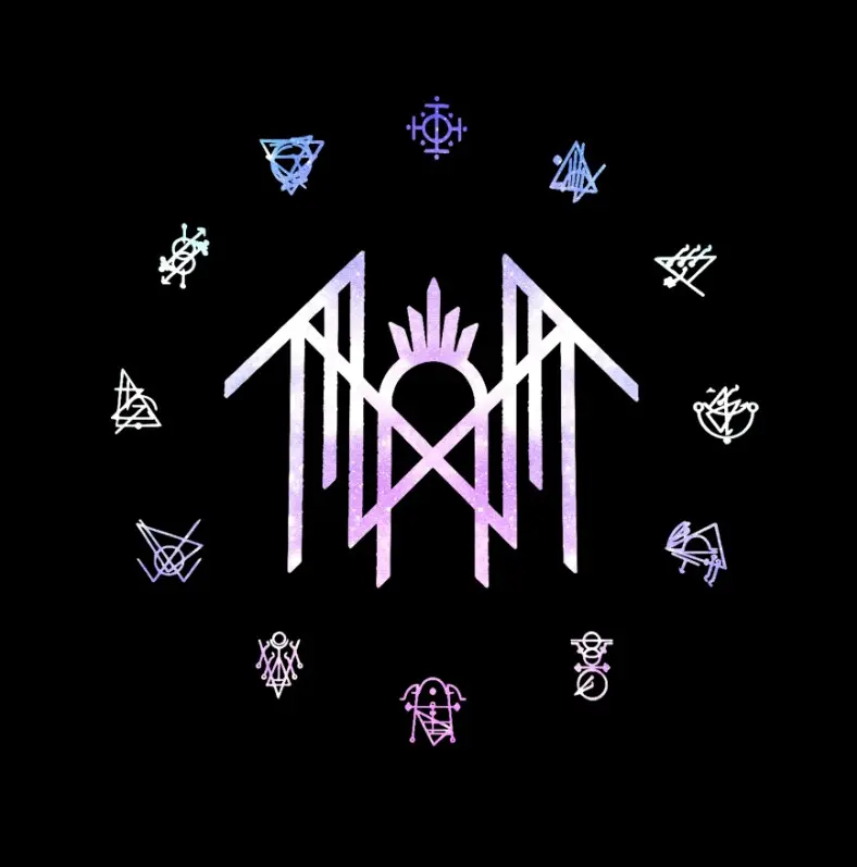 Sleep Token Glitter Runes Sticker Vinyl DecalH5