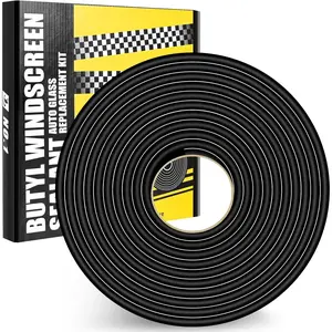 Butyl Rubber Tape Headlight Glue Sealant Rope 14.8Ft Diameter 9mm Putty  Strip Caulk Sealer for Automotive ( RV  Marine) Window Door Windshield Sealing - Black, 1 Roll