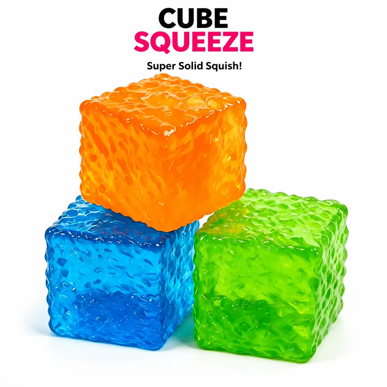 Squishy Gel Stress Relief Fidget Cube, Textured ASMR Sensory Squeeze Toy, Anti-Stress Desk Tool for Focus & Calm, Ideal Gift for Anxiety Management baby jumbo