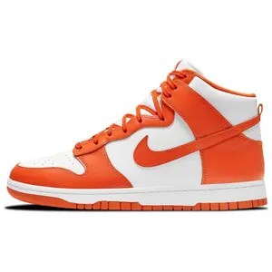 nike Nike Dunk Retro High-Top Sneakers for Men in Leather with Orange Blaze Colorway  two  tone