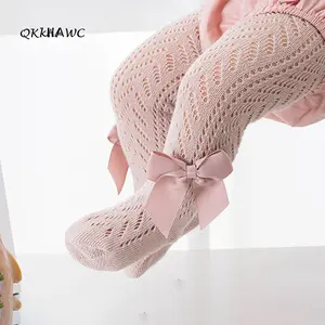 Baby Girls Tights Cable Knit Seamless Leggings with Bow Toddler Girl Cotton Pantyhose