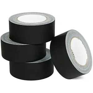 4-Pack Black Gaffers Tape 30 Yards x 2 Inch - , No , Non-Reflective, Easy , Matte Gaffer Stage Tape - Gaff Cloth Tape for Photography, Filming Backdrop