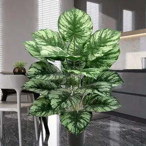 Realistic Artificial Tropical Rainforest Tree with Wide Leaves, Perfect for Weddings, Hotels, Seasonal Decor, Self-Standing Plant, Artificial Faux Plants, Elegant Artificial Plants