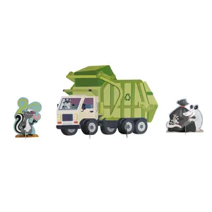 5" - 10" Garbage Critters Party Garbage Truck Centerpiece - 3 Pc.