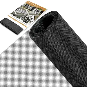 Window Screen Mesh, 48"x100" Fiberglass Window Screen Door Mesh, Screen Door Replacement, Patio Screen Mesh Black