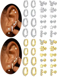 Stainless Steel Earrings Flat Back Cartilage Earring Hoop Ear Studs for Sensitive Ears Hypoallergenic 20G Tragus Earrings Stud Hoop Earrings for Women Men Flat Back Earrings Cartilage Earrings Hoop Stud Hypoallergenic Post Earrings