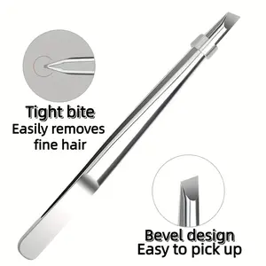 High quality stainless steel eyebrow clips, hair plucking tweezers, special for beard plucking, oblique eyebrow clips, hair plucking clips, beard clips, facial care tools, Hair Removal Tool