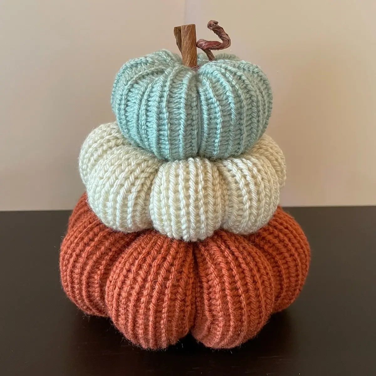 Knit Pumpkin Fall Decor